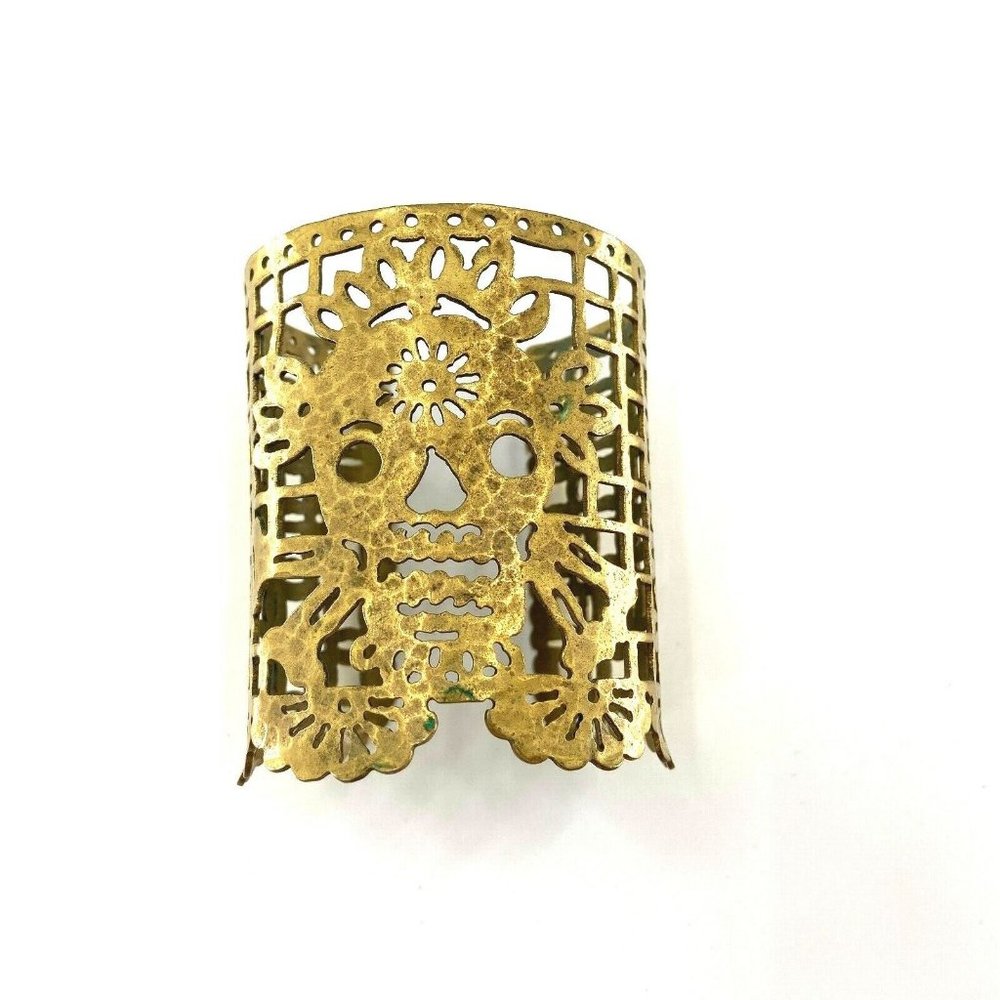 Pamela Love Designer Jewelry Brass Skull The Day Of The Dead Bracelet Cuff Boho